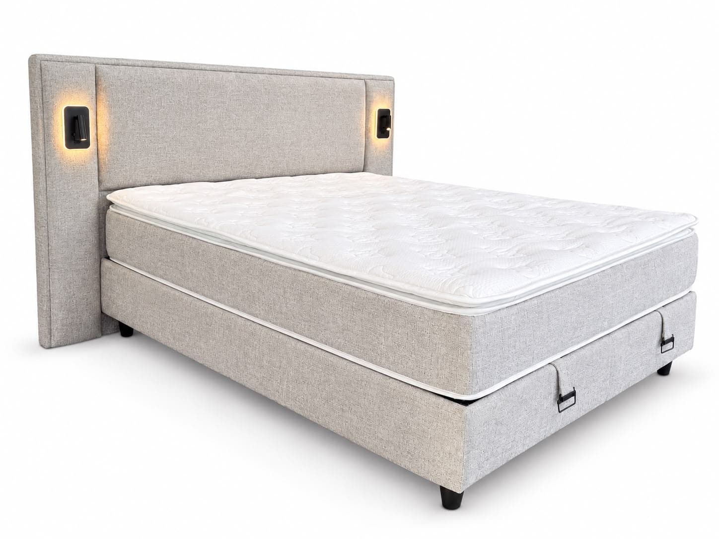 Mirelia opbergbed met verlicht hoofdbord